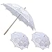 Lace Umbrella, E SELECT Wedding Party Decoration for Romantic Bridal Photograph 1 Big and 2 Small (White Pack of 3) (white)