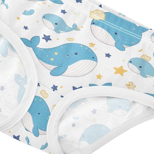 Blue Whales Girls' Underwear Cotton Girls Briefs Soft Toddler Underwear 2T4