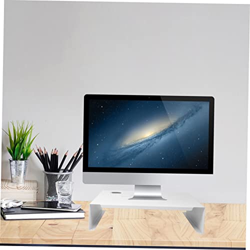 Support écran ordinateur blanc en acier rehausseur ergonomique de bureau de qualité