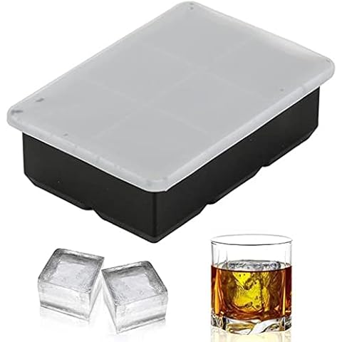 Ice Cube Trays, Ice Cube Trays, Ice Cube Trays, Made of Silicone, 6 x Ice Ball Mould, BPA , Ice Cube Tray, Used as a Mould to Make Square Ice Cubes with a Diameter of 5 cm Cover
