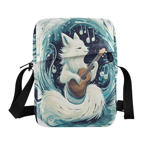 crossbody messenger bag mens crossbody Womens Cross Body Purses Adjustable Strap for Outdoor Daily Outdoor Daily- Elegant Arctic Fox