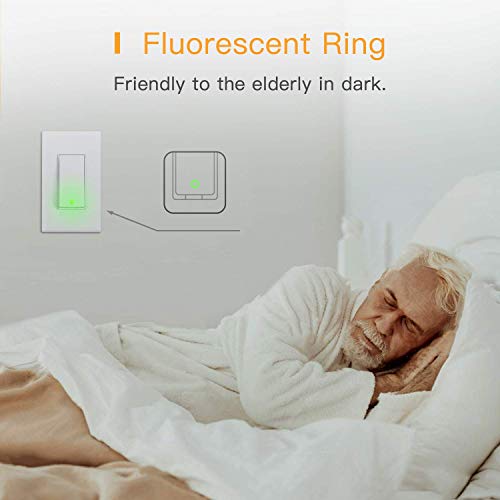 Refoss Smart Light Switch, Single Pole Smart Switch, Neutral Wire Required, Compatible With Apple Homekit, Amazon Alexa And Hey Google, 2.4Ghz Wi-Fi, Remote And Voice Control, No Hub Required, 4 Pack #TOP6