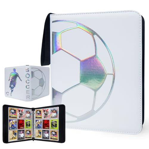 900 Pockets Soccer Card Binder Portable Waterproof Storage Album with Removable Sleeves for Sports Cards Collectors 2025 2026