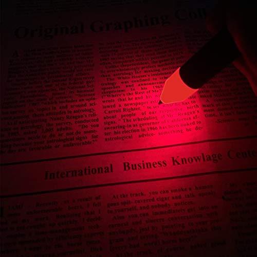 Led Pen, Yacig Led Light Up Pen, Intellectual Red Led Pen Two Brightness Adjustable, Powered By 1X Aaa Battery, Metal Barrel Heavy Weight, Pack Of 2- Red #TOP1