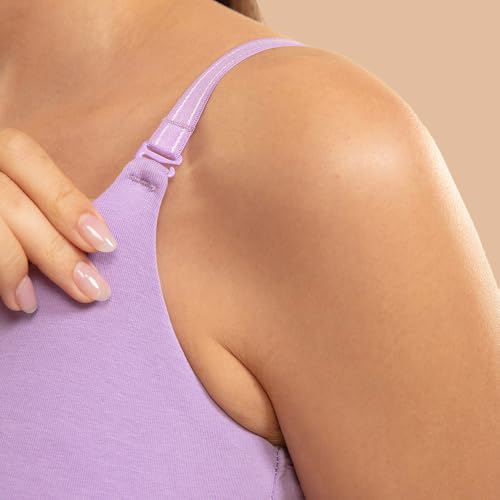 Image of NYKD (NYB165 Cotton Non Padded & Non Wired Full Coverage Slip On T-Shirt Bra for Women | Easy Breezy Soft Fabric with Hidden Shaper Sling for No Side Bulge & Detachable Strap