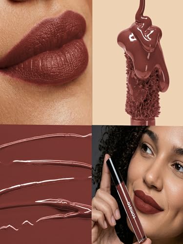 Image of FLiCKA Tomato Liquid Lipstick| Transfer Proof, Smudge Proof, Non-Sticky, Creamy Lightweight Lipstick For Women, Shade 1, 2ml