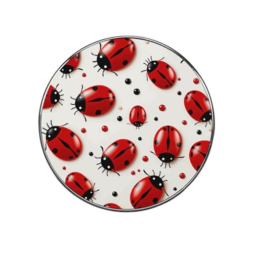 Autocollant magnétique coccinelle rouge pour déco de porte de croisière et frigo