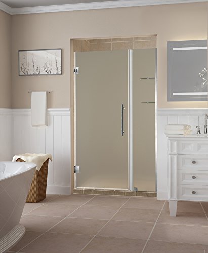 Aston SDR960EZ-CH-4826-10 Belmore GS Frameless Hinged Alcove Shower Door with StarCast Clear Glass and Shelves