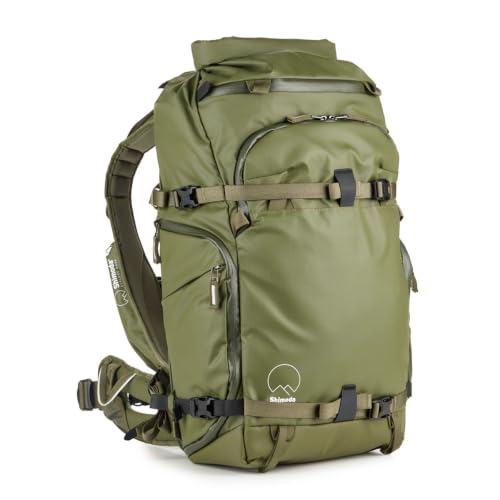 Shimoda Action X30 v2 Starter Kit, Outdoor Photography Adventure Pack for mirrorless and DSLR cameras, incl. Medium Mirrorless Core Unit, Expandable Rolltop, 16' Laptop Sleeve, Army Green