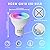 FTL GU10 LED Color Changing Light Bulb with Remote Control, RGB Dimmable Colored Light Bulbs 5W 40W Equivalent, 2700K-6000K? 30 Colors, Timer, Spotlight Bulb for Track Recessed Lighting 10-Pack