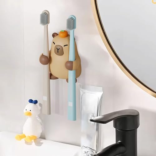 Porte-clés capybara adhésif pour optimiser le miroir de douche - 8