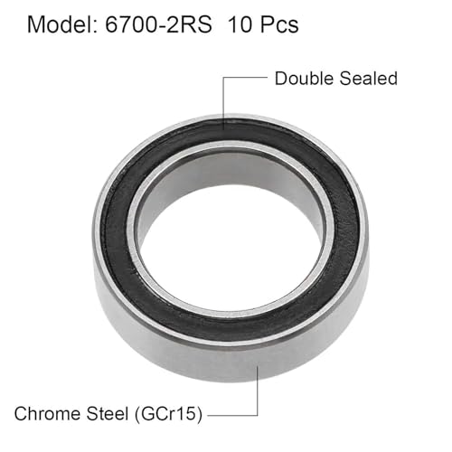 Rolamento de esferas 10/100 peças 6700ZZ 6700 2RS 6700-2RS de alta qualidade 10 x 15 x 4 mm rolament