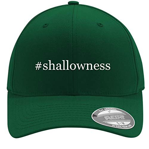 #Shallowness - Adult Men's Hashtag Flexfit Baseball Hat Cap, Forest, Large/X-Large