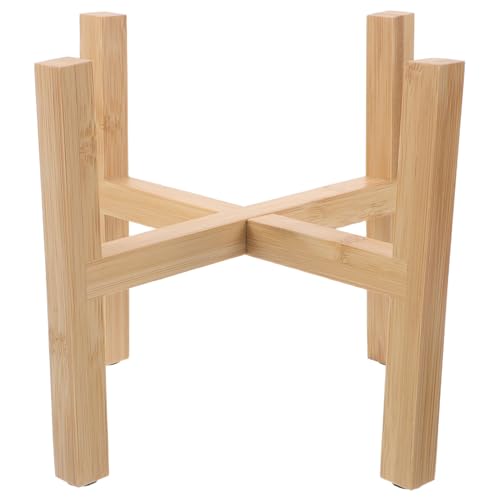 DOITOOL Supporto in Legno per Piante da Interno con Struttura Gambe Antiscivolo Alzata Rustica per Vasi di Medie Dimensioni Portavaso Stabile per Soggiorno Balcone e Giardino