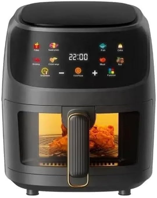 Multifunctional Digital Touch Air Fryer: 8L Capacity, 2400W Power in Sleek Black Design