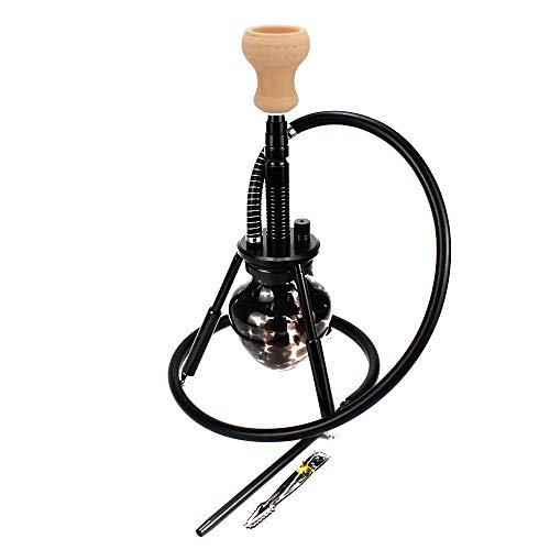 KDMB Shisha-Set, Shisha-Set aus Stativglas Modernes 2-Schlauch-Shisha-Set mit Shisha-Zubehör, leicht zu zerlegen, leicht…