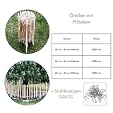 Sevico Staketenzaun imprägniert Haselnuss Holzzaun Haselnussholz Zaunlatte Rollzaun Kastanienzaun Gartenzaun 80 cm x 5m, Lattenabstand: 7-8 cm
