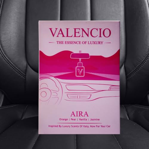 Image of Valencio Luxury Car Perfume Aira - Floral Hanging Diffuser | Fragrance Inspired by Body Perfumes | Natural Essential Oils | Long-Lasting Fragrance Up to 45 Days | Gas-Free & CFC-Free