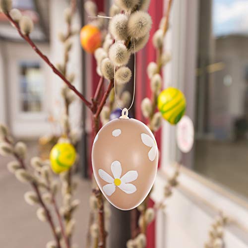 Toddmomy 20Pcs Easter Egg Ornaments Plastic Easter Eggs Easter Hanging Eggs for Easter Party (Egg Color), 4x4x6cm - Image 3