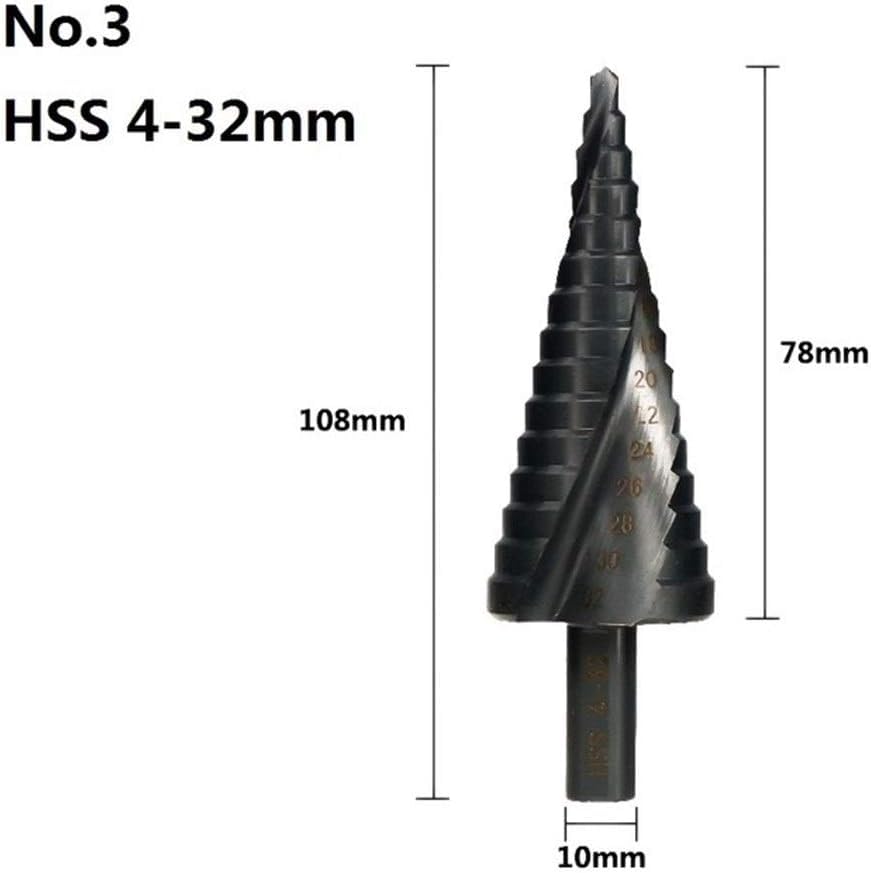 Wiertła do metalu, wiertło stopniowe z rowkiem spiralnym, wiertło stożkowe stopniowe ze stali HSS kobaltowej, powlekane azotkiem drewno/metalowe wiertło do otworów, wiertło stopniowe ze spiralnym rowk