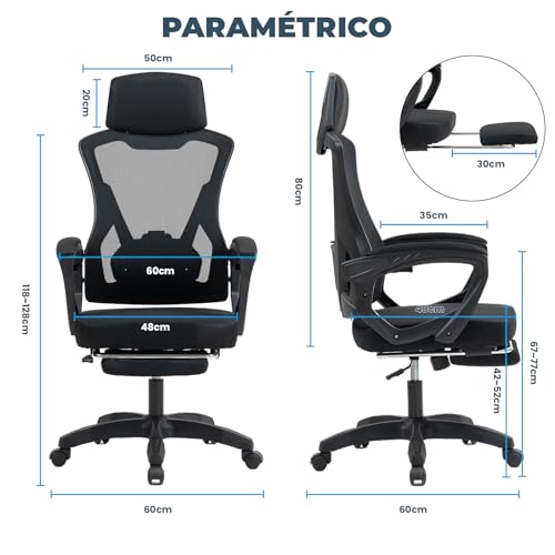 La Mejor Lista de Sillas con reposapiés al mejor precio. 11 Imagen adicional