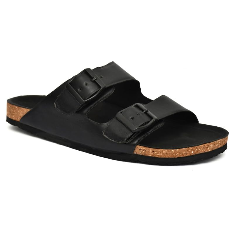 MISUMI Mens Cork Comfy Monk Black Casual and Formal Sleeper |Size-8 (B0D6Y9Q9L3) Amazon Price History, Amazon Price Tracker