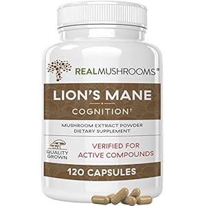 Lions Mane Brain and Focus Supplements – Mushroom Powder Extract Capsules – Non GMO and Gluten Free Supplement for…