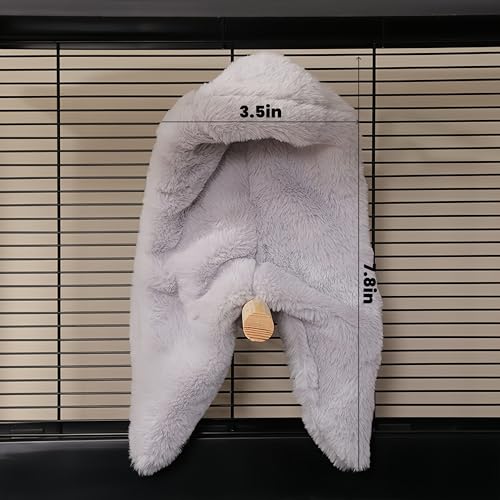 Image of 2Pcs Bird Blanket for Cage Bird Cozy Corner Fleece Parrot Snuggle Hut Warm Bird Nest House Bed Hanging Hammock Bird Shelter Bed for Parakeets Cockatiels Conure Lovebird Finch-Pink&Grey
