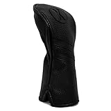 Proactive Sports Vintage Golf Club Head Covers For Hybrids| X Hybrid Headcover | Classic Leather Look | Black/Black