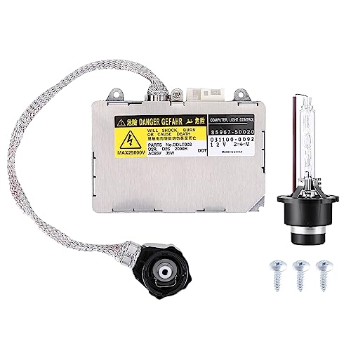 Hiolpen HID Headlight Ballast W/Igniter & D2S Bulb Suitable for Lexus ES300 ES330 GS300 GS400 GS430 IS300 LS430 RX300 RX330 RX350 RX400h SC430 KDLT002 DDLT002 85967-33010 Xenon Ballast Control Module