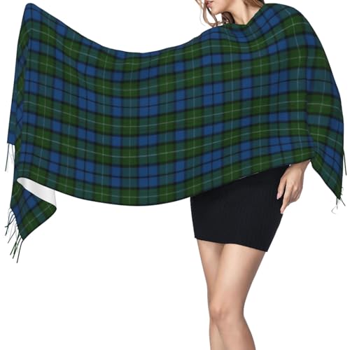 Clan Ferguson Tartan Imitation Cashmere Tassel Scarf Winter Scarf Autumn Softest Classic Warm3