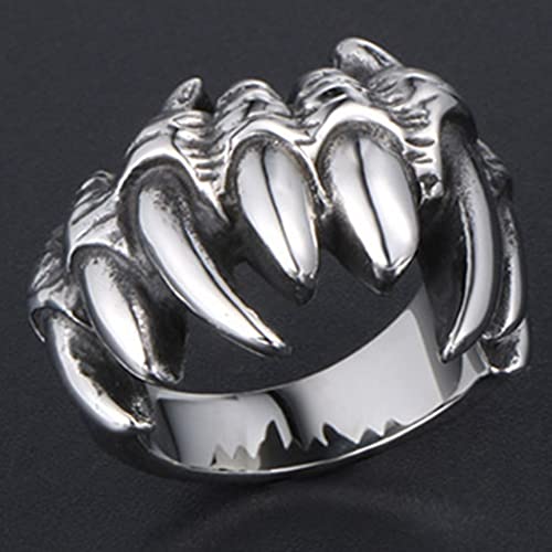 Jude Jewelers Stainless Stee Retro Vintage Gothic Death Wolf Teeth Skull Cocktail Party Biker Holiday Ring4