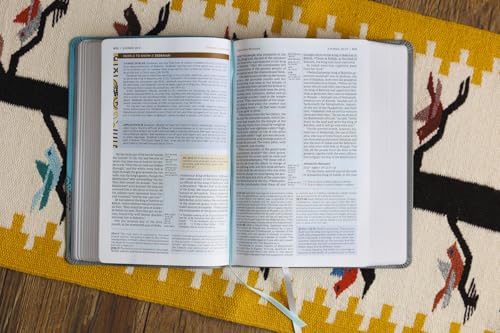 Image of NIV Application Bible, Leathersoft, Teal /Grey, Red Letter, Comfort Print: Bringing the Ancient Message of the Bible into Your World (NIV Application Commentary Resources)