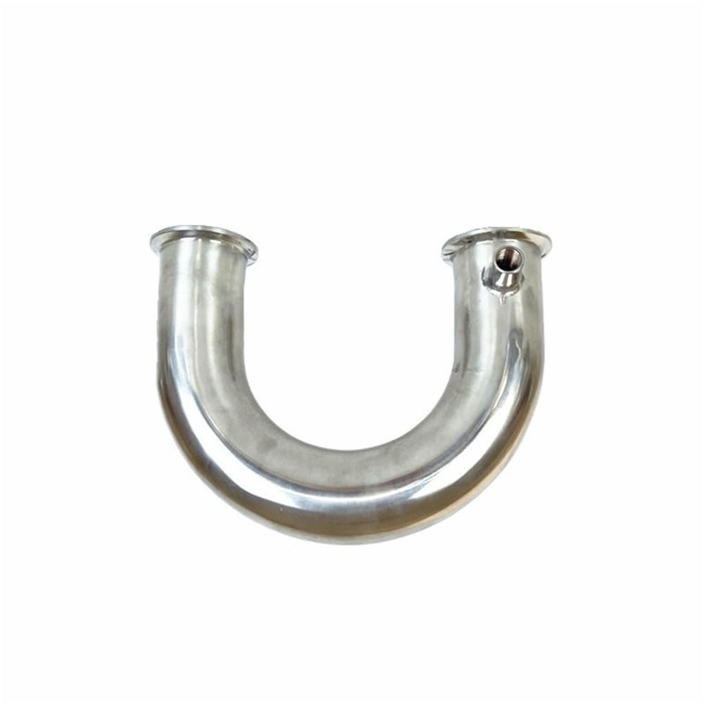 Yjqhody White 304 Fitting 1Pc Od50.5mm Ss304 Stainless U Type Elbow Connector, 1.5 Inch 38Mm Tri Clamp Sanitary Fitting Spliter, Joint(White)