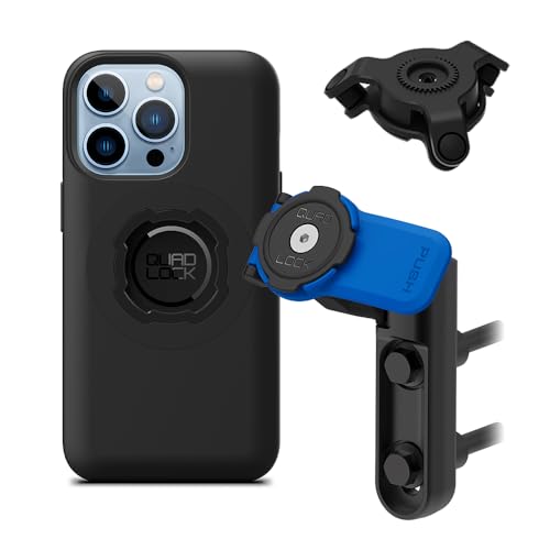 Image of Quad Lock Brake /Clutch Motorcycle Phone Mount with Vibration Dampener and MAG Phone Case for iPhone 13 Pro