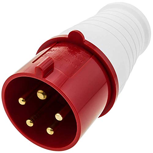 BeMatik - Base Enchufe industrial CETAC macho 3P+T+N 16A 380V IP44 IEC-60309 aerea