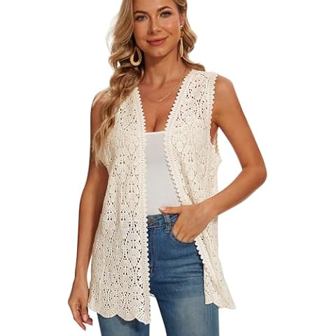 SMDPPWDBB Women's Crochet Lace Boho Cardigan Cover