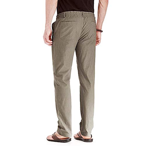 Pantalon de jogging homme coupe droite vert en molleton souple taille 29 - 2