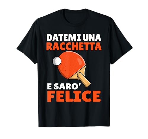 Set Tavolo e Racchette da Ping Pong - Grafica Divertente Art Maglietta