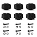 MAXCHEER 6PCS Metal Small Square Shape Guitar Tuning Peg Tuners Machine Handle Replacemen Buttons Tip Black