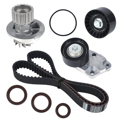 Autoround Timing Belt Kit with Water Pump Compatible with Chevy Aveo Aveo5 2004 2005 2006 2007 2008 1.6L L4 DOHC 16V Engine