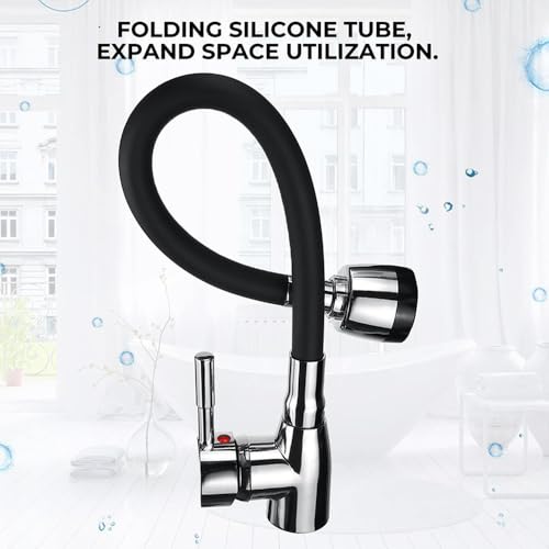 Mitigeur eau froide eau chaude pivotant 360 robinet noir - 5