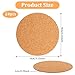 24 Pack Round Cork Coaster, Self-Adhesive Corks Coasters Wooden Thick Drink Coasters Cork Mat for Kitchen Restaurant Home Bar Cafe Wedding Supplies DIY Craft Accessories (Wood Color)