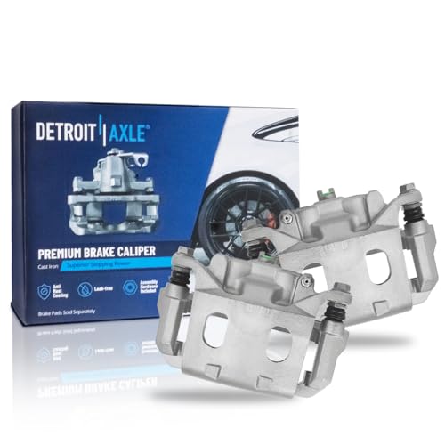 Image of Detroit Axle - 2 Front Brake Calipers for 2013-2020 Nissan Pathfinder | 2015-2022 Murano 2014-2020 INFINITI QX60 2013 JX35 Front Disc Brakes Calipers with Brackets Replacement