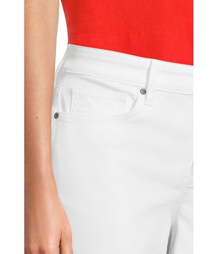 NYDJ Women's Ella Shorts With Sideseam Slits In Optic White4