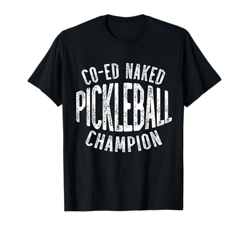 Divertente Pickleball Co Ed Nudo Pickleball Campione Vintage Maglietta