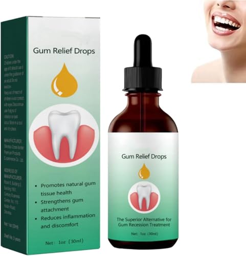 Gotas Reparadoras de Encías, Cuidado para la Recesión de Encías, Blanqueamiento Dental, Enjuague Bucal Antibacteriano, Enjuague Bucal Líquido de Fórmula Natural