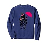 Weinlese-Krake Kraken Hut Design Sweatshirt