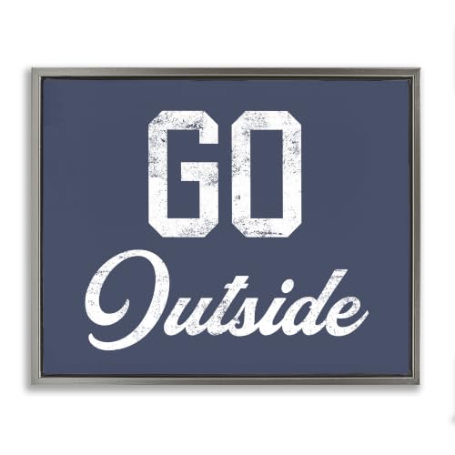 Go Outside Kids Vintage Phrase, 24 x 30 Inch Canvas in Floater Frame