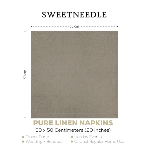 Servilletas de Lino 100% Natural SweetNeedle Pack x12 miniatura 2